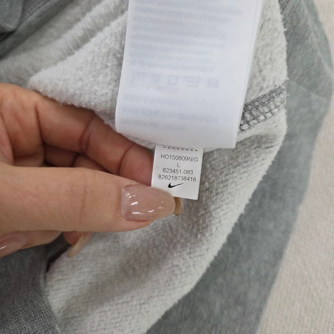L 나이키 스우시 자수로고 후드 집업 0225J 상품이미지5