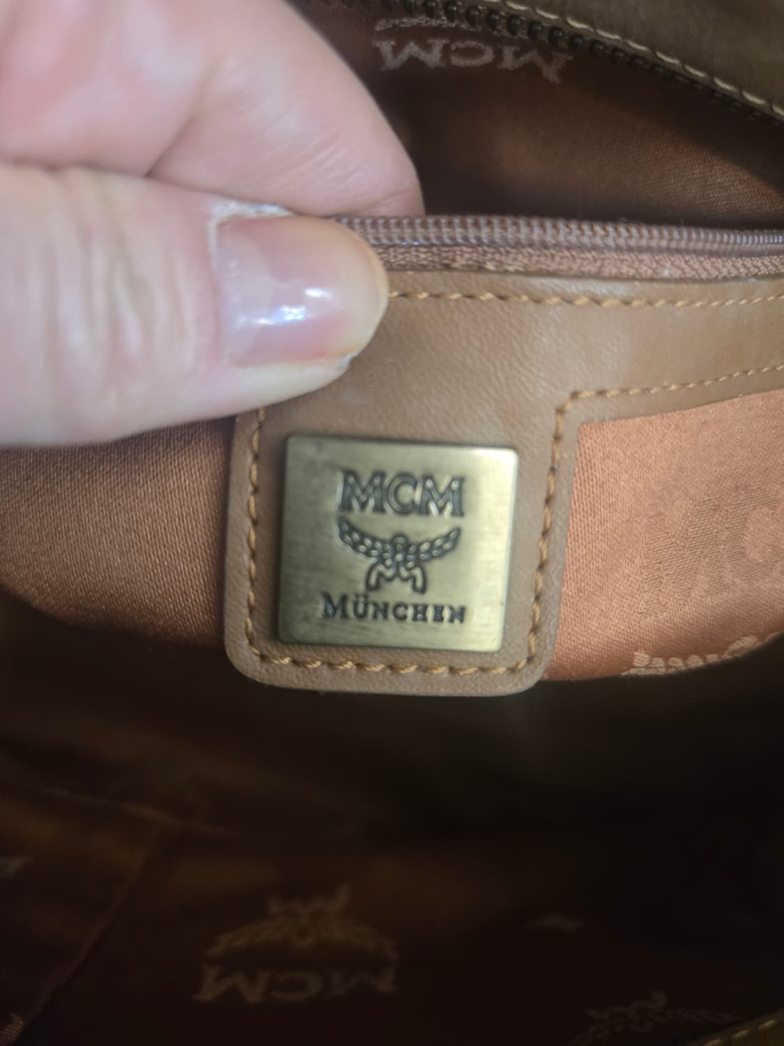 MCM 로고 숄더백(정품) 브라운 토트백 상품이미지2