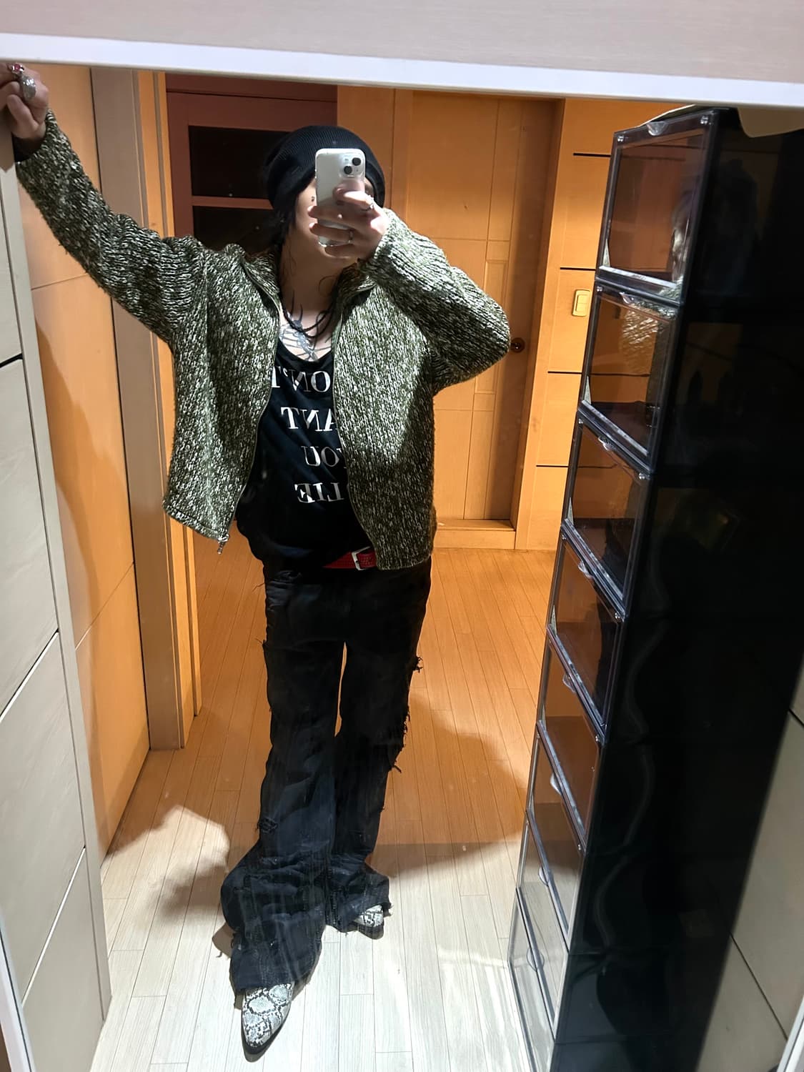 Crop Knit 2way Zip up Jacket 상품이미지8