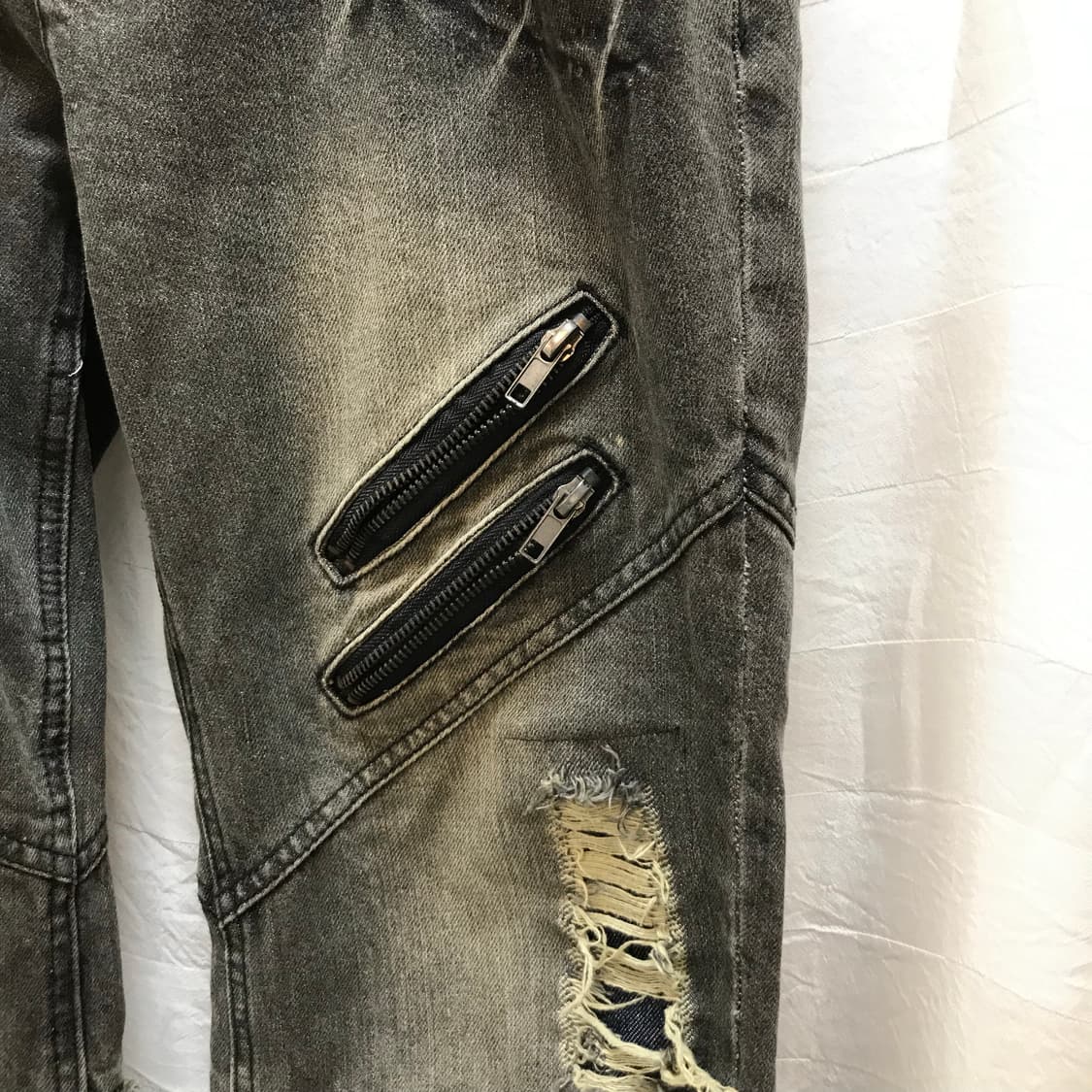 Black Baccara 블랙바카라 고스펑크 데미지 팬츠 상품이미지7