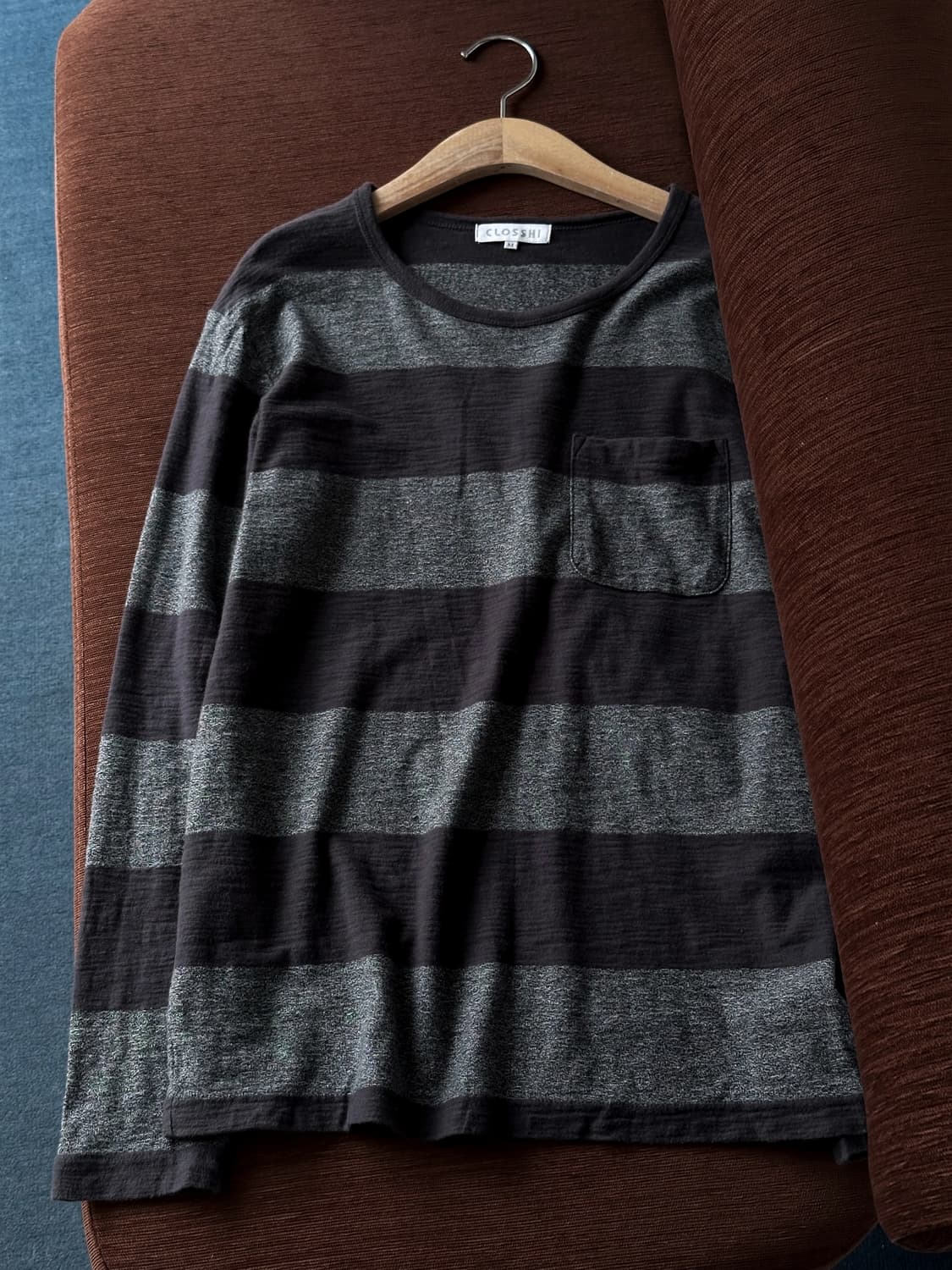 Border stripe design L/S top 상품이미지3