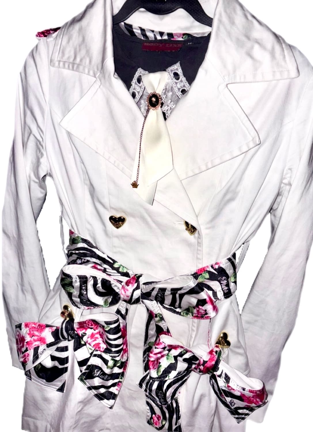 ma*rs 세트 화이트 지브라 트렌치 코트 스커트 히메갸루 오네갸루 상품이미지2