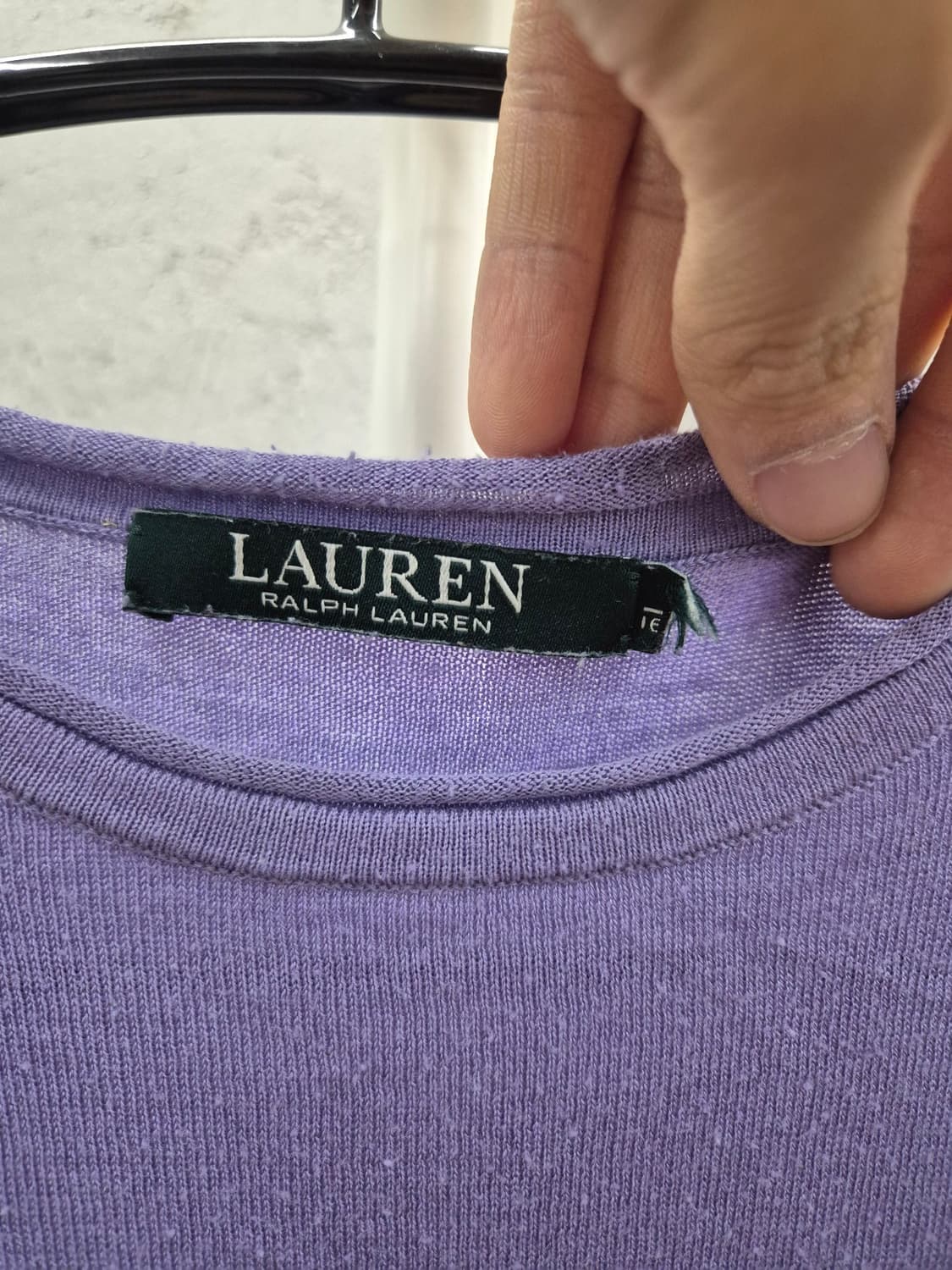 RALPH LAUREN 라벤더 반팔 니트 티셔츠 상품이미지4