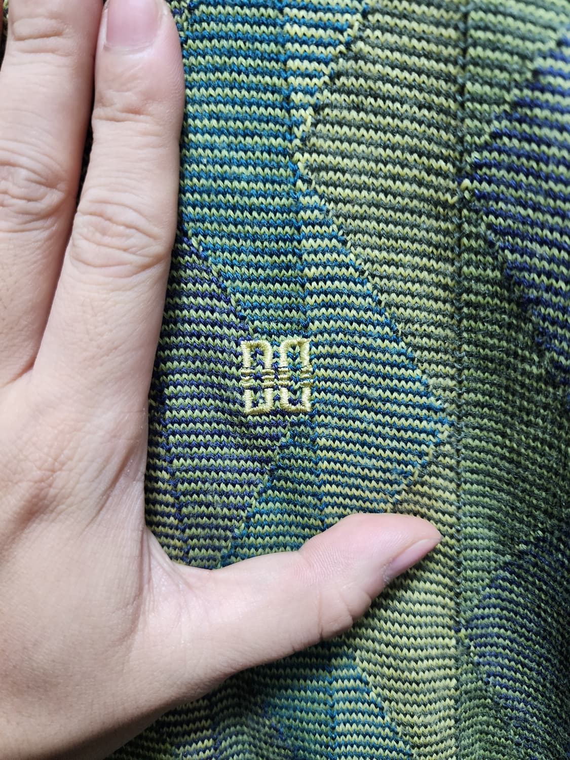 닥스 DAKS 그린 패턴 니트 스웨터 상품이미지3