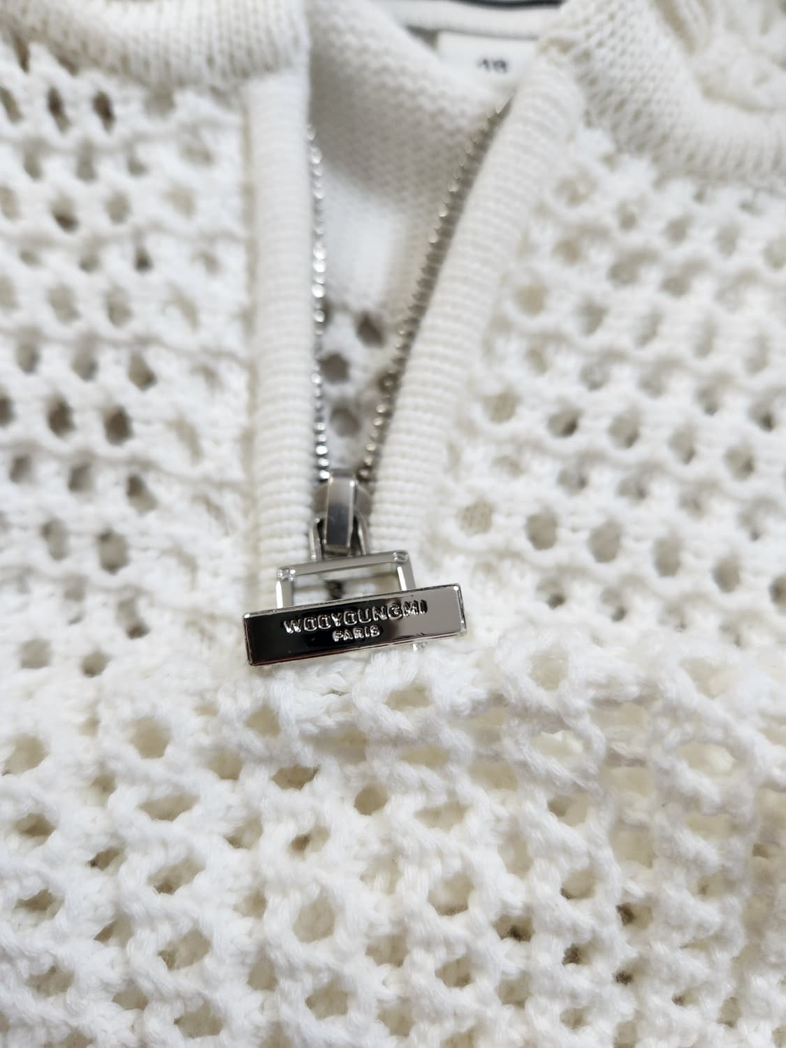 우영미 메쉬 후드 니트 집업 가디건 상품이미지6