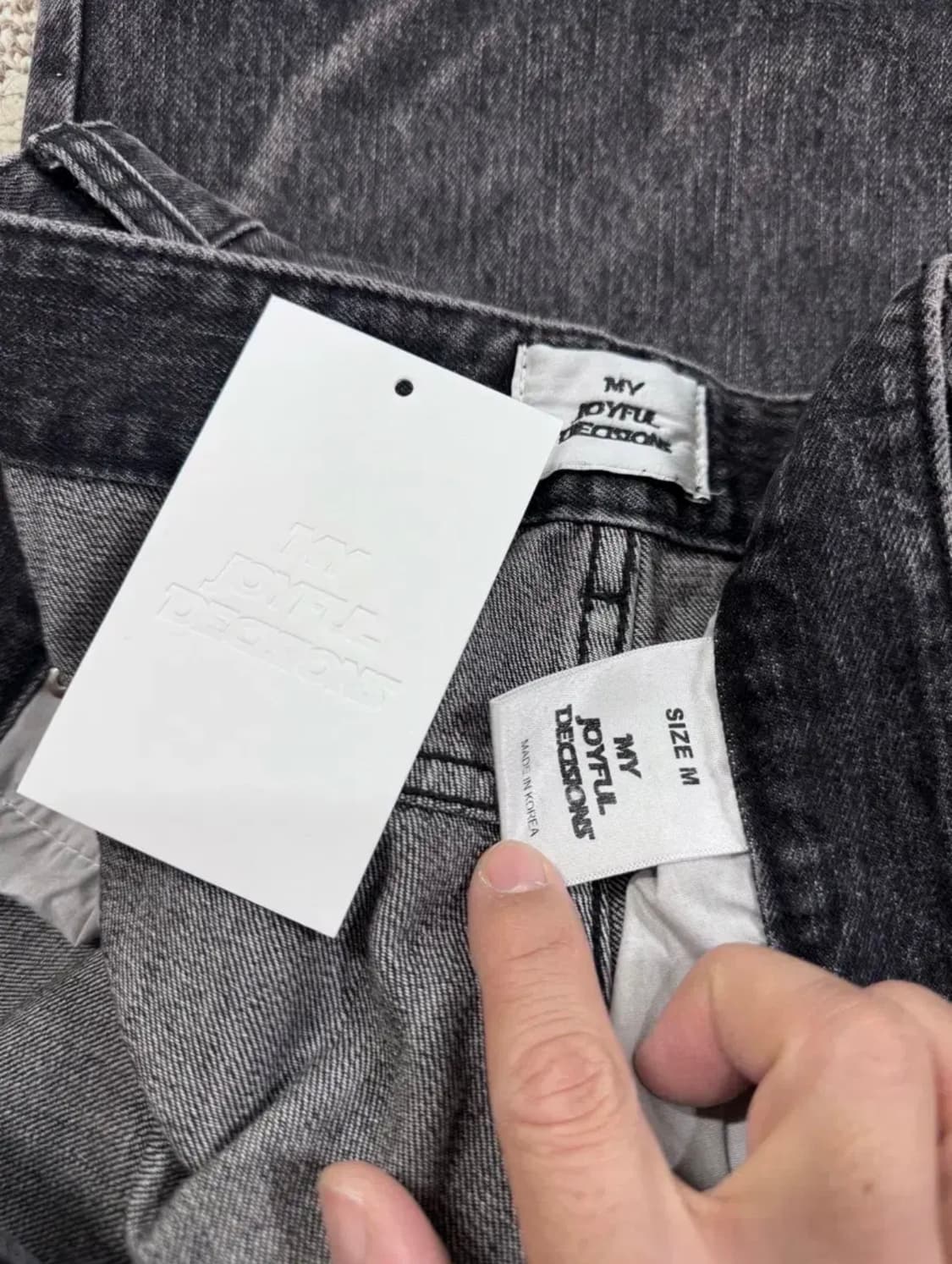 [M] MJD 엠제이디 3D KNEE DENIM BLACK 상품이미지5