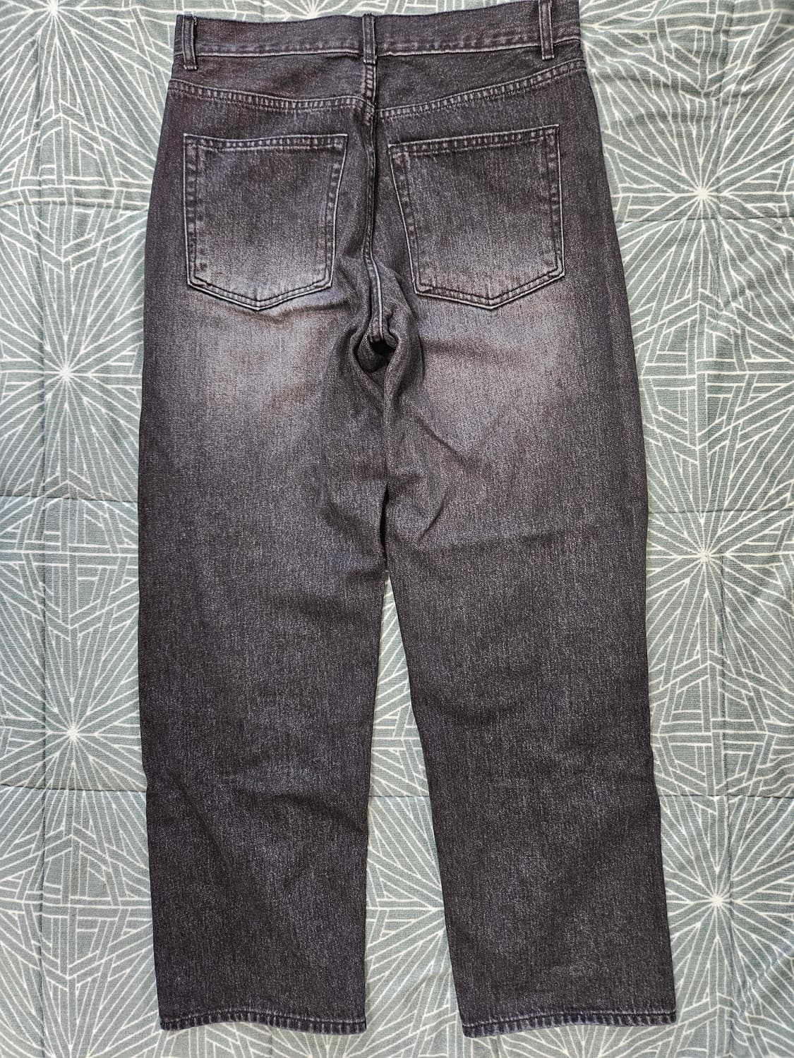 유니온블루 아콘 와이드 데님 팬츠 블랙 30사이즈 상품이미지3