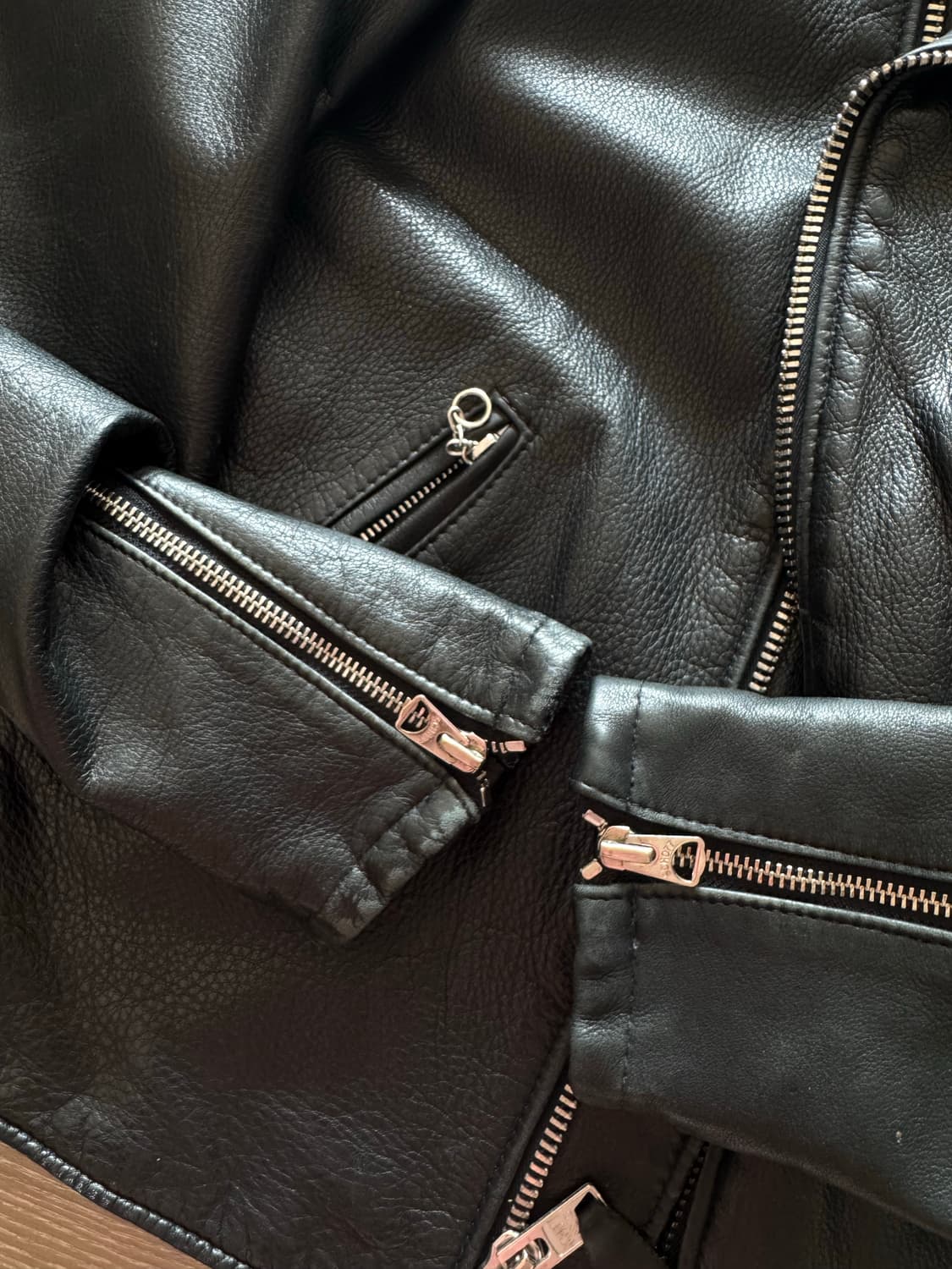 Schott 쇼트 가죽라이더 자켓 표기M (체감 100) 상품이미지9