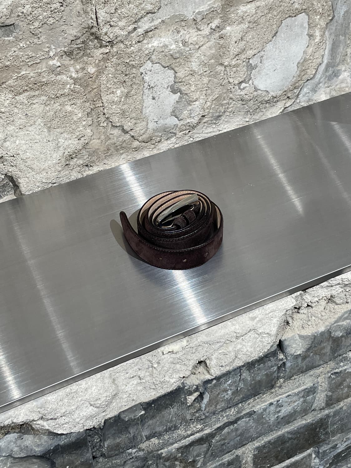 브룩스 브라더스 다크 브라운 레더 벨트 상품이미지2