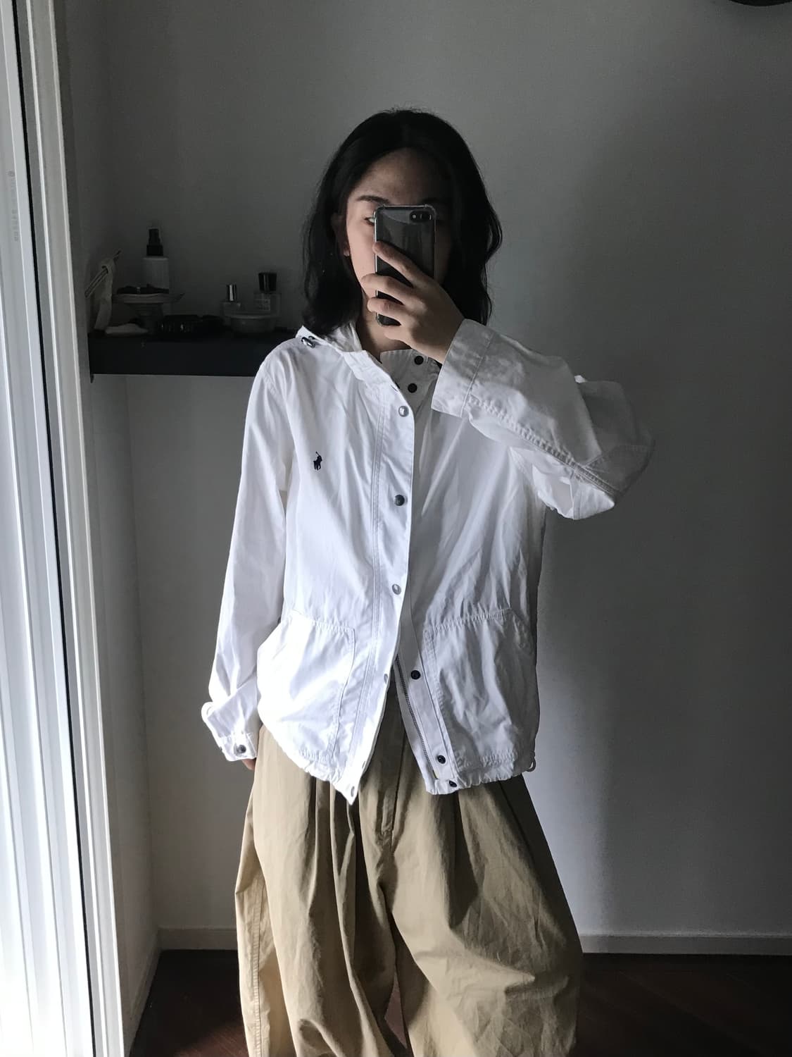 폴로 랄프로렌 포니 로고 화이트 바람막이 자켓 상품이미지2