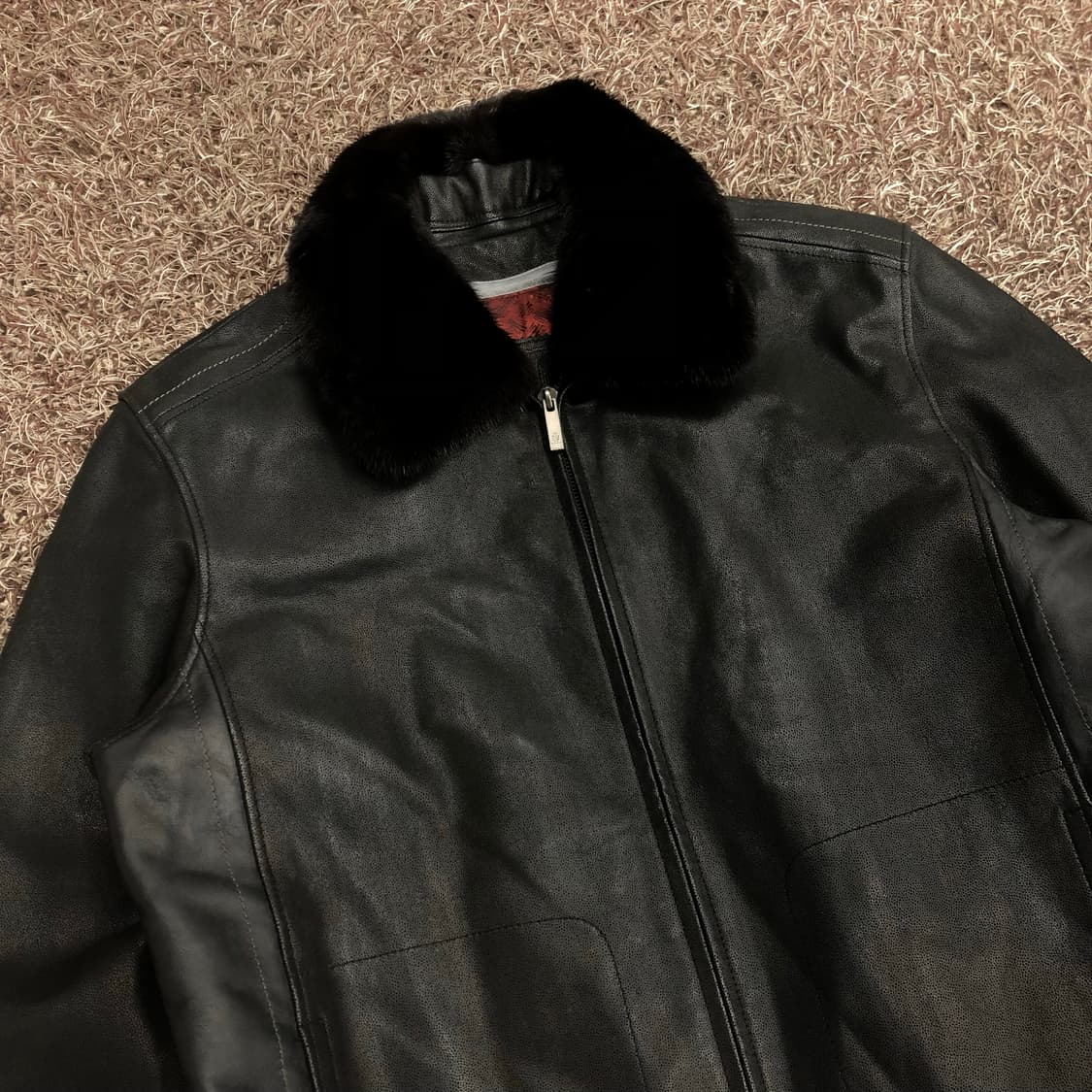 인디안 양가죽 퍼 카라 레더 가죽 자켓 상품이미지2