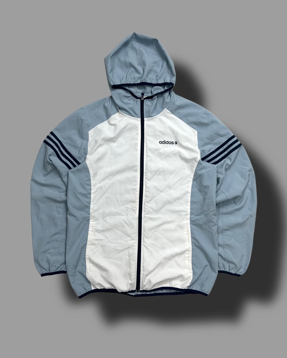 아디다스 일본판 스카이블루 배색 바람막이 상품이미지4