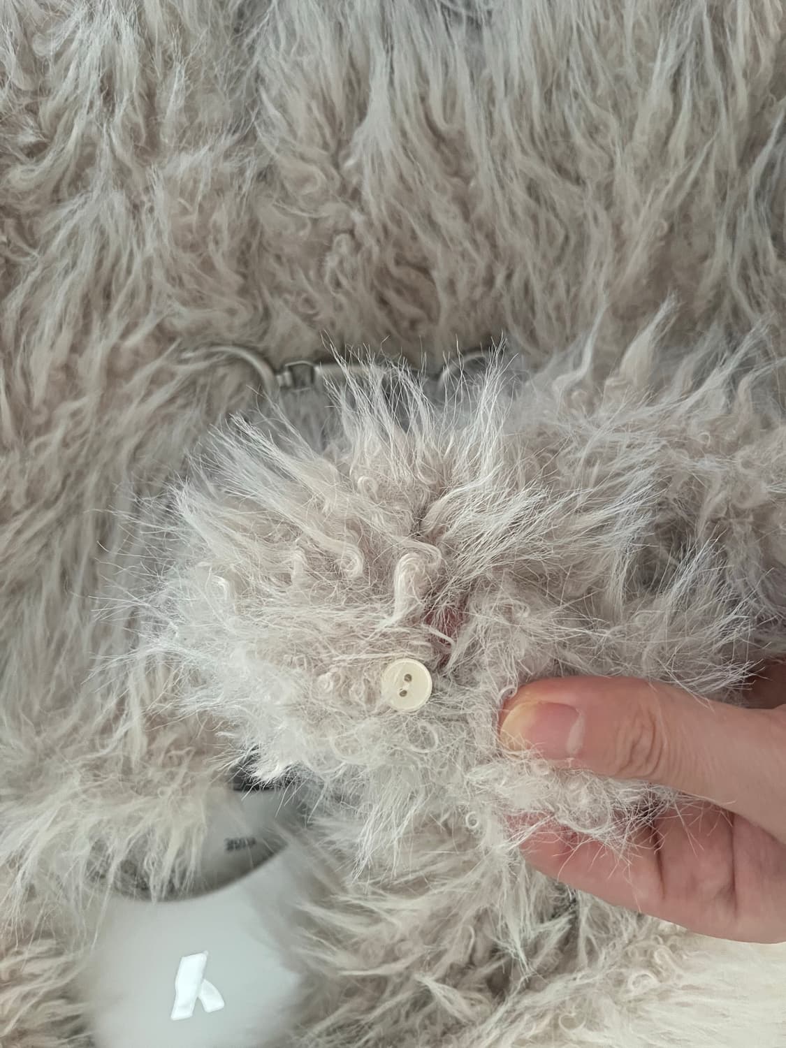 유즈 투웨이 퍼 자켓 아이보리 (옷 커버도 있음)  상품이미지9