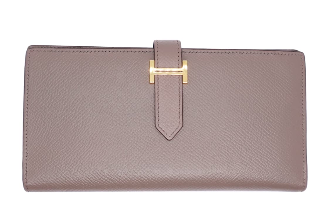 에르메스 베안 소플렛 에토프 그레이 앱송 금장 남녀공용 장지갑 C각인 상품이미지3