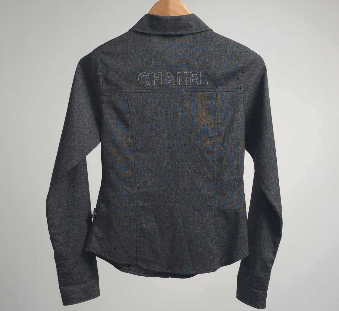 샤넬 정품 CHANEL 2002SS 아카이브 COCO 빅로고 셔츠 자켓  상품이미지7