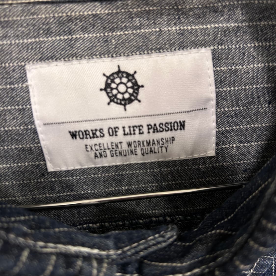 울프엔더 와바시 스트라이프 워크 데님 셔켓 상품이미지3