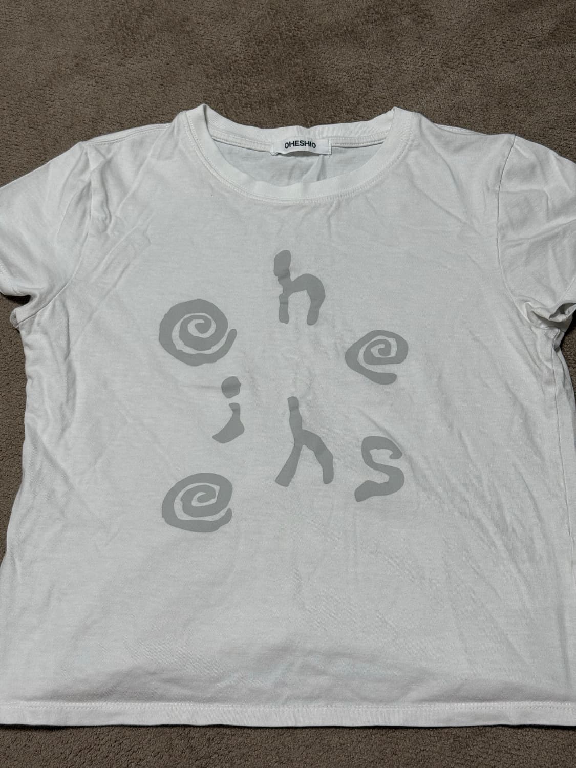 오헤시오 LOGO SLIM T-SHIRT, WHITE Womens OS  상품이미지1