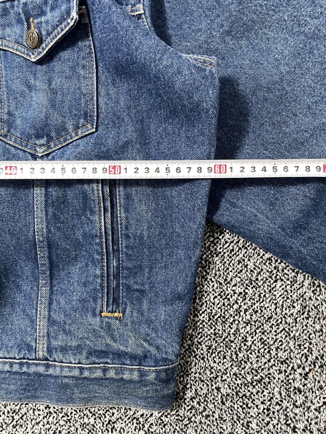 빈티지9. 말보로 컨트리 스토어 빈티지 레더 카라 데님 자켓 청자켓 상품이미지5