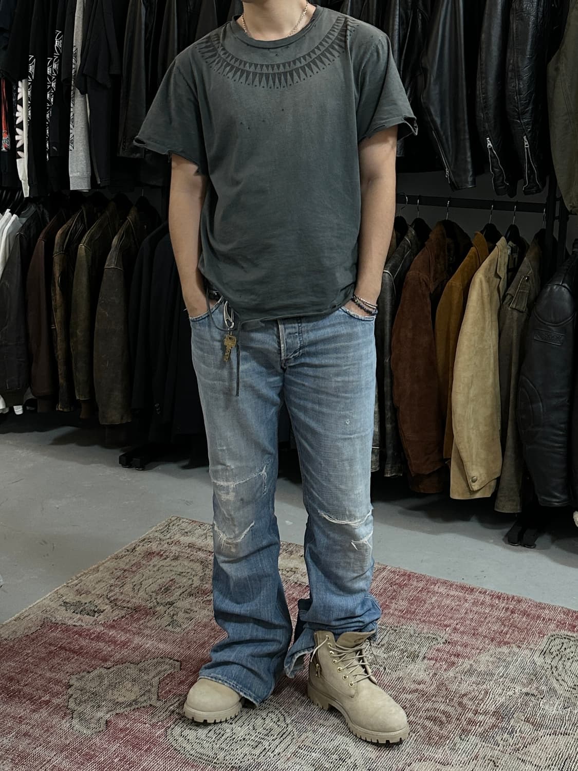 팀버랜드 6인치 누벅 부츠 베이지 상품이미지3