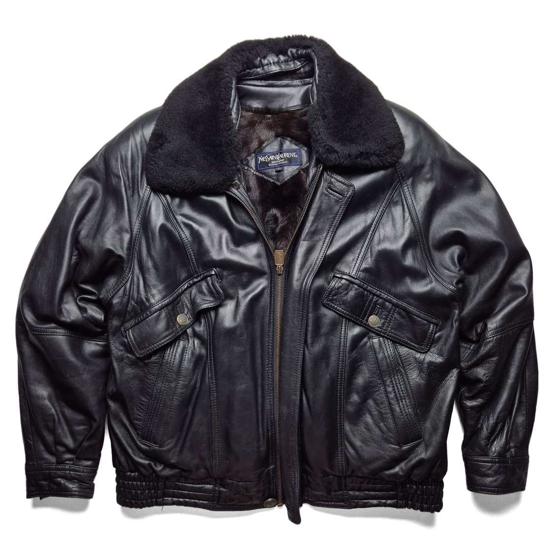 [100] 입생로랑 퍼카라 양가죽 플라이트 자켓 상품이미지2
