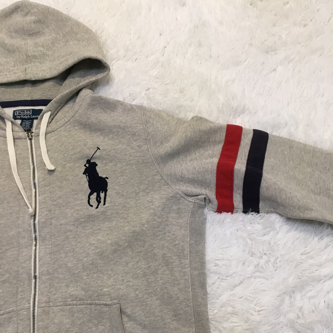 랄프로렌 그레이 빅포니 후드 y2k 스트릿 갸루 펑키 일본빈티지os-62 상품이미지3