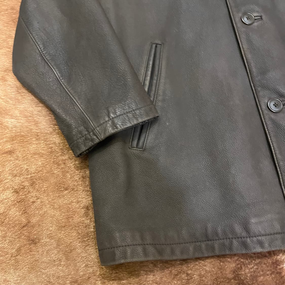 Vintage Cow leather jacket 상품이미지2