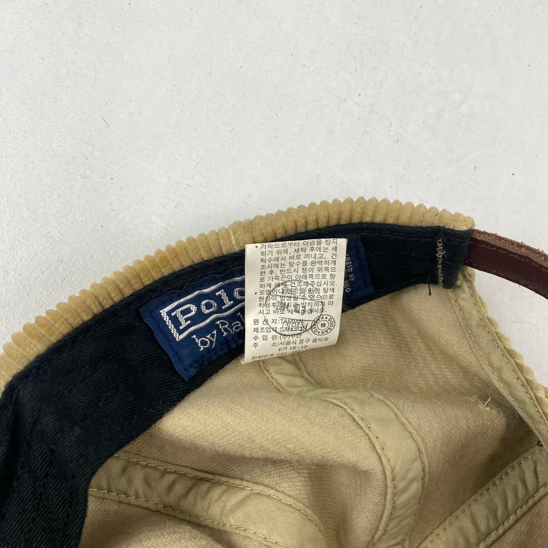 90s 폴로 베이지 코듀로이 볼 캡 상품이미지5