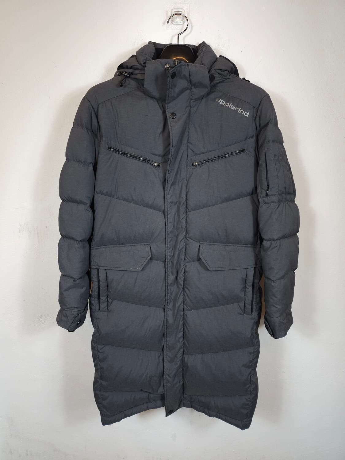애플라인드 그레이 롱다운패딩 90 S 상품이미지1