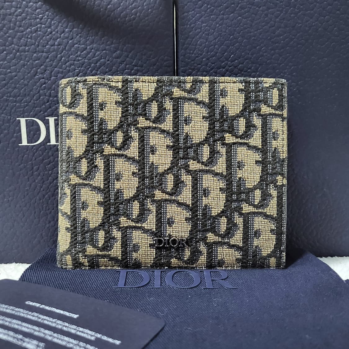 [풀구성] 디올 오블리크 자카드 반지갑 상품이미지1