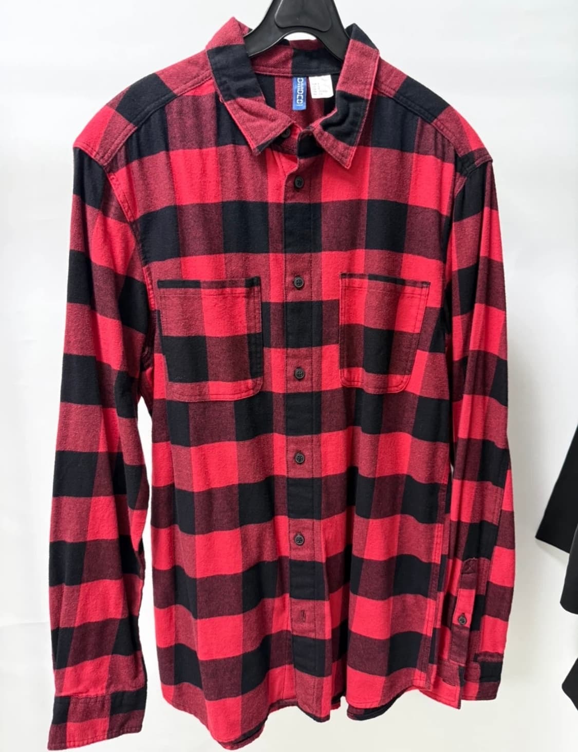 H&M 레드 투포켓 체크 셔츠 (S) 상품이미지4