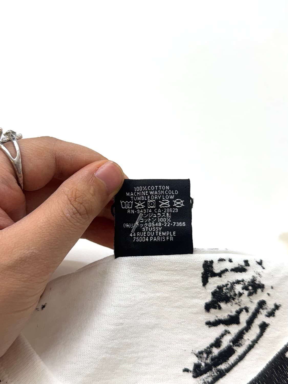 Stussy 스투시 닷 스탬프 반팔 티셔츠 화이트 색상 상품이미지5