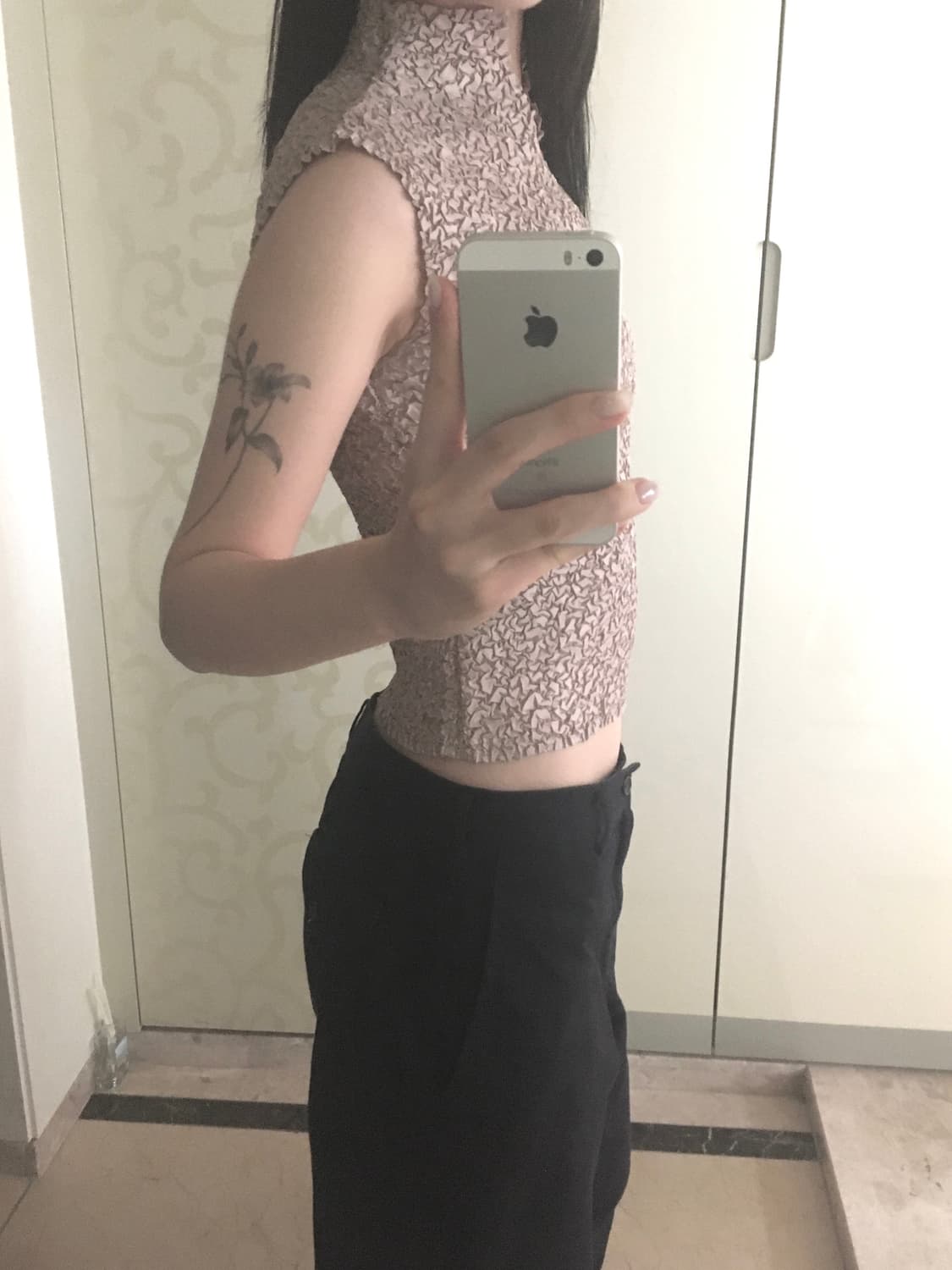 Vintage china pleated sleeveless 상품이미지5