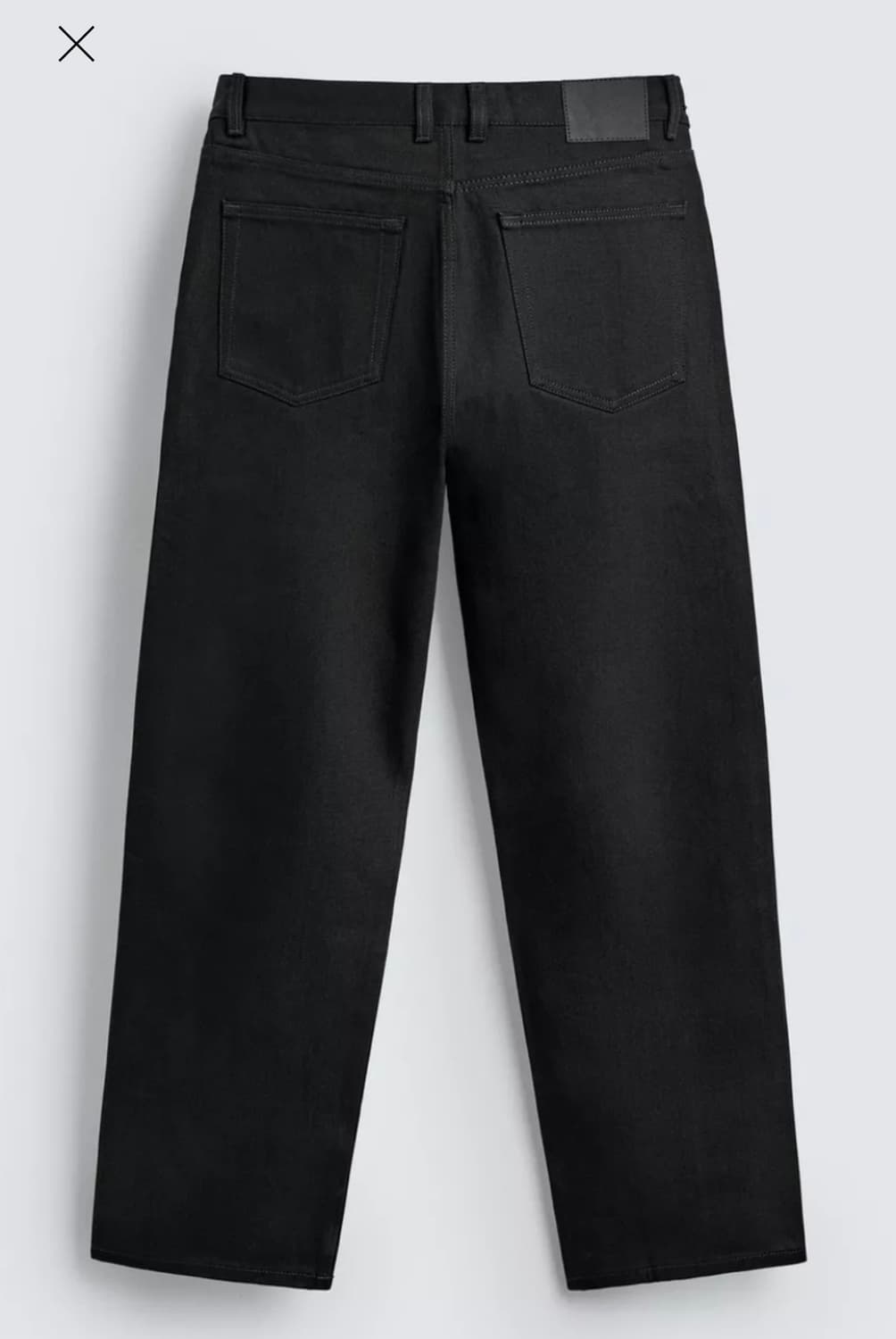 자라 오리진 이탈리아 셀비지 블랙 데님 플레어핏 상품이미지2