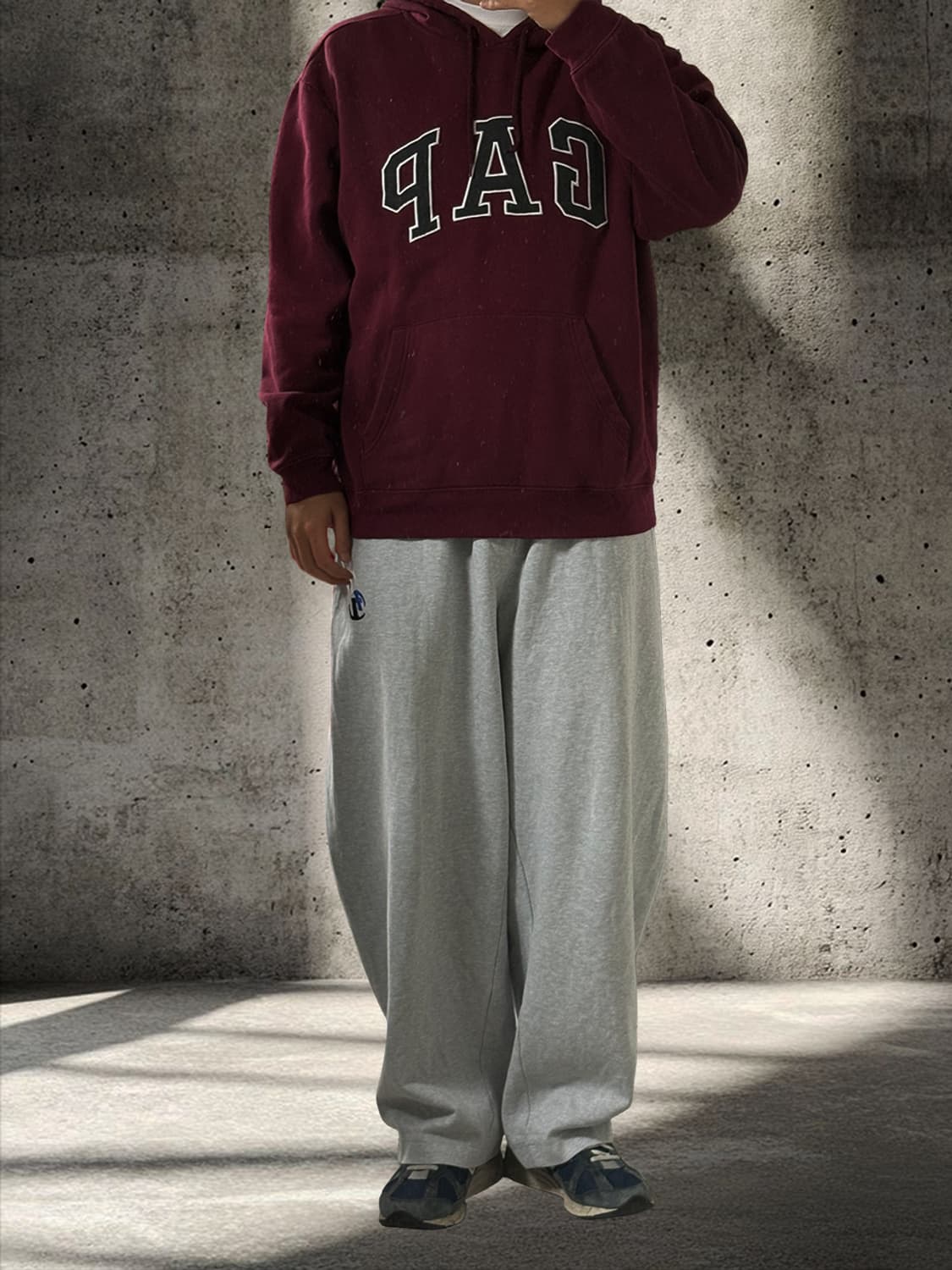 GAP 갭 버건디 기모 후드티 상품이미지2