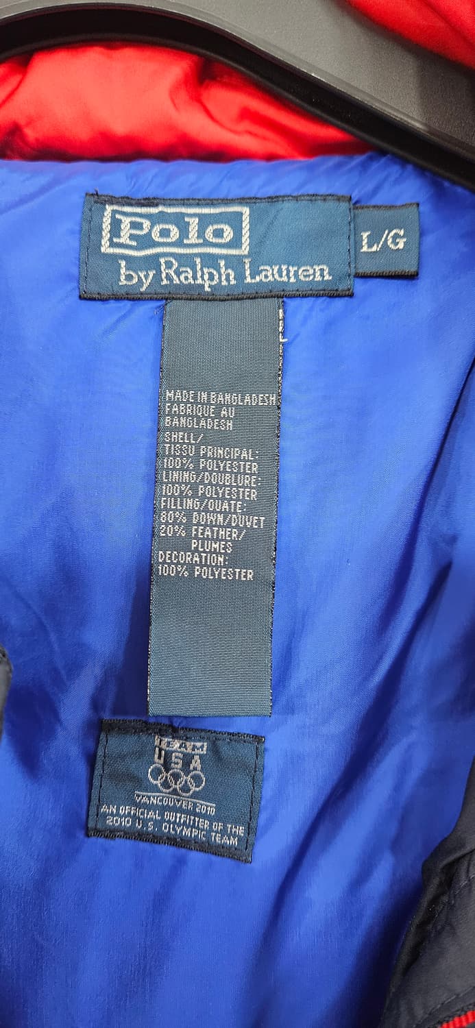 (희귀)폴로  팀 USA 밴쿠버 2010동계올림픽 다운푸퍼 베스트 L 상품이미지3