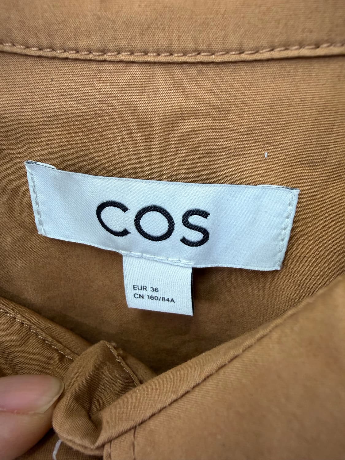 정품) COS 코스 소매벨트 디테일 셔츠형 원피스 36 상품이미지6