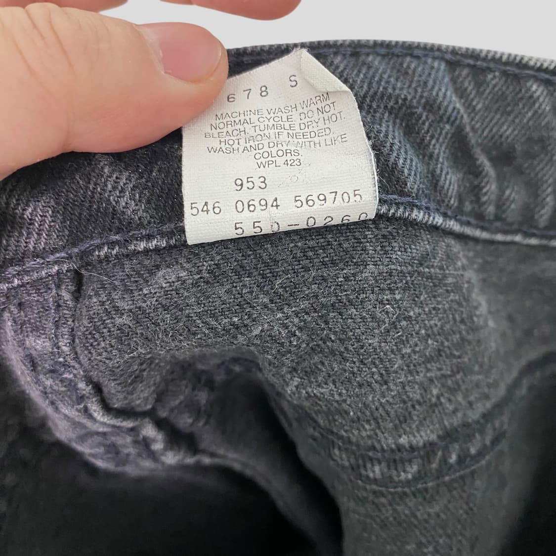 (38)90s 리바이스550 흑청 데님 청바지 상품이미지10