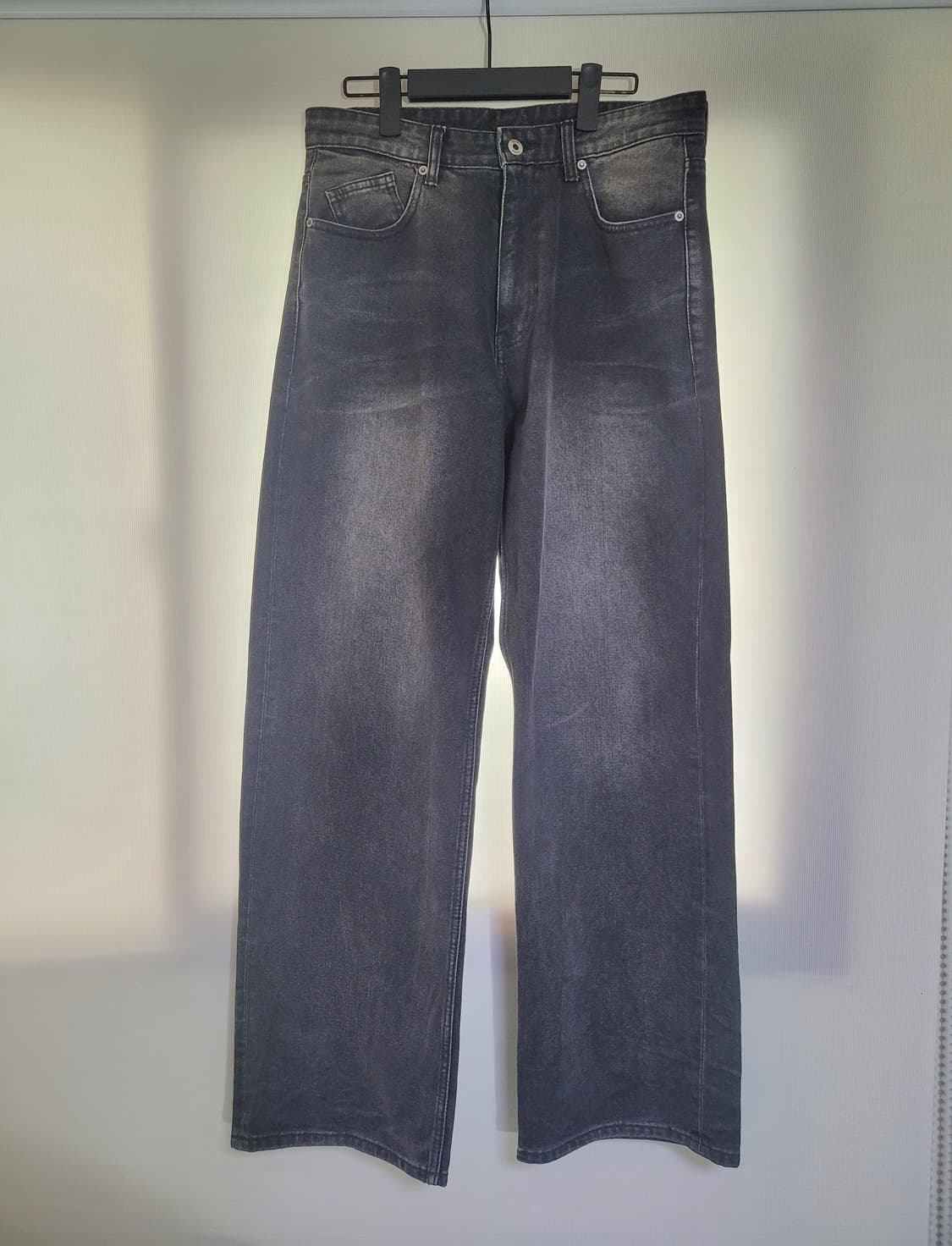 쿠어 더스티 엠보 워시드 데님 팬츠 더스티그레이 M 상품이미지2