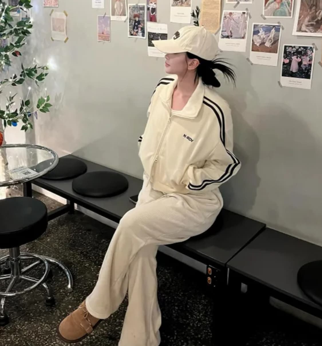 널디 트랙탑 져지 세미크롭 상품이미지2