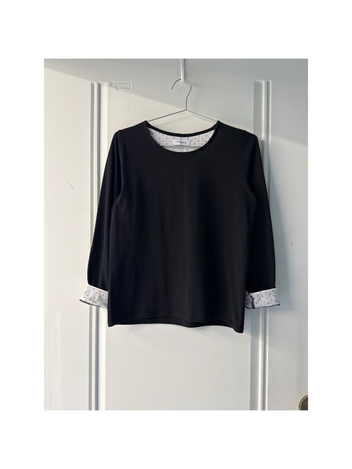 일본빈티지 도트 레이어드 롱슬리브 상품이미지1