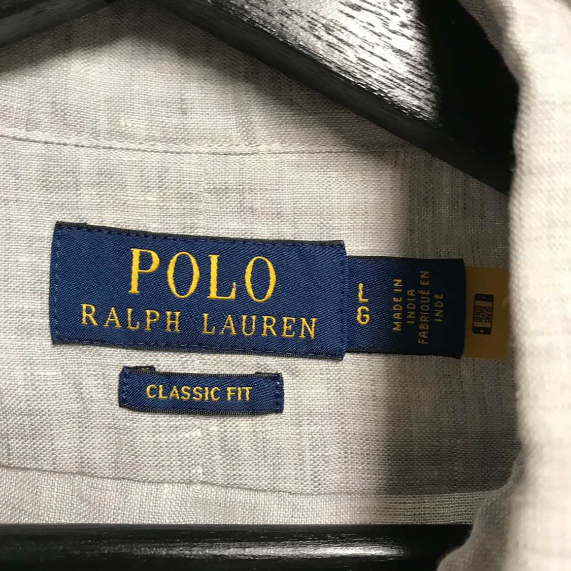 폴로 랄프로렌 QR 린넨 셔츠 그레이 L 상품이미지5
