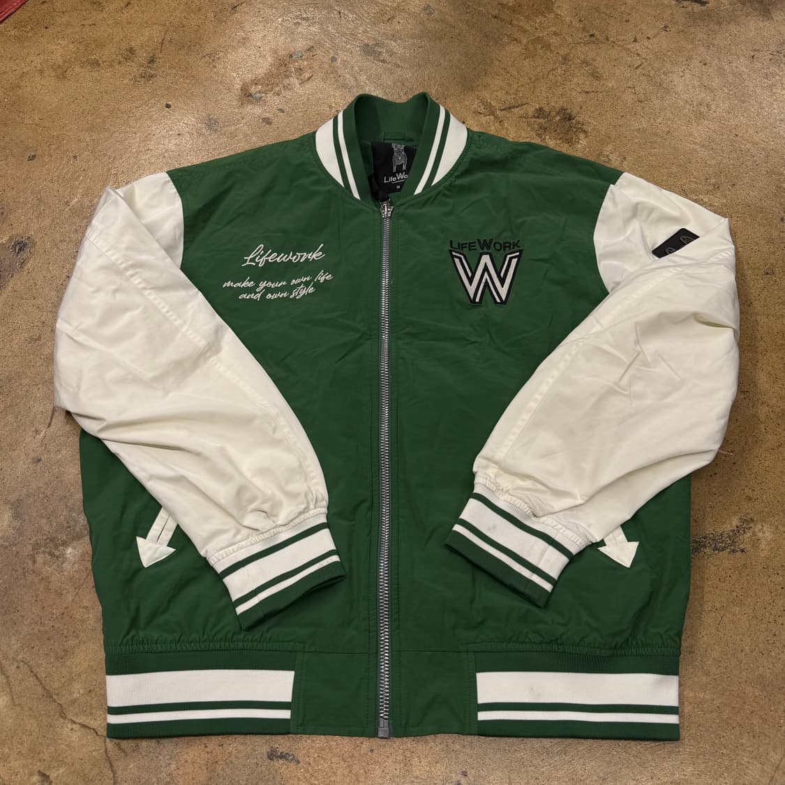 [정품/M] 라이프워크 그린 바시티 자켓 b8 상품이미지2