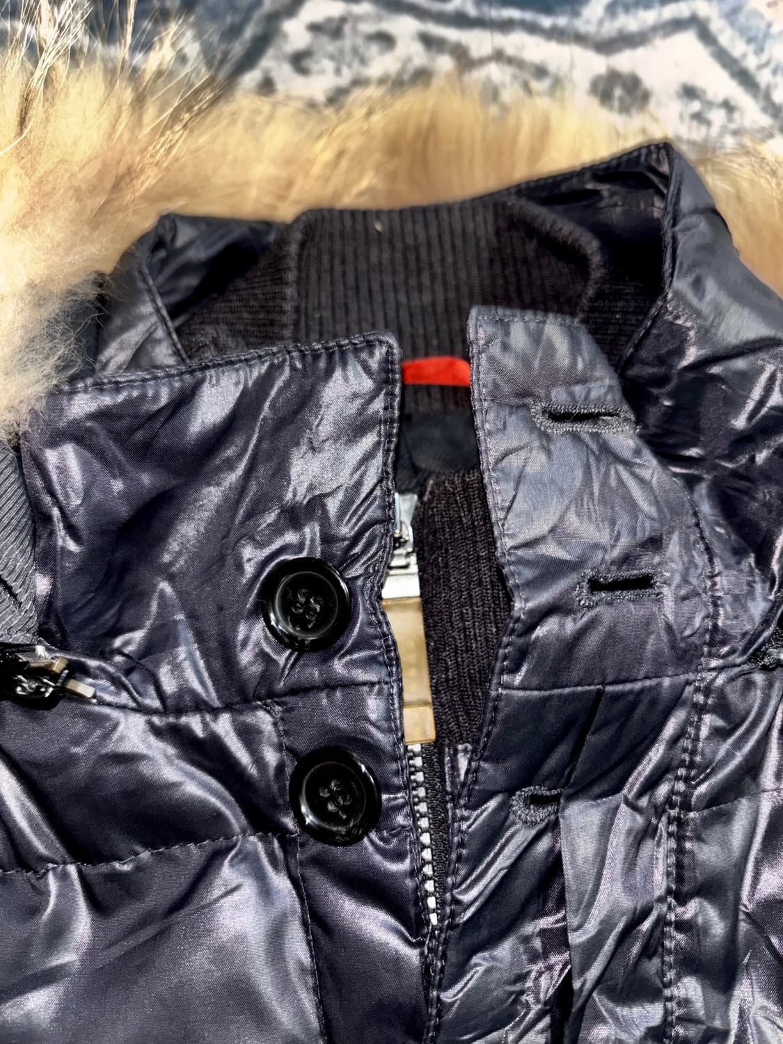 일본 빈티지 y2k 라쿤 퍼 패딩 다운 점퍼 상품이미지6