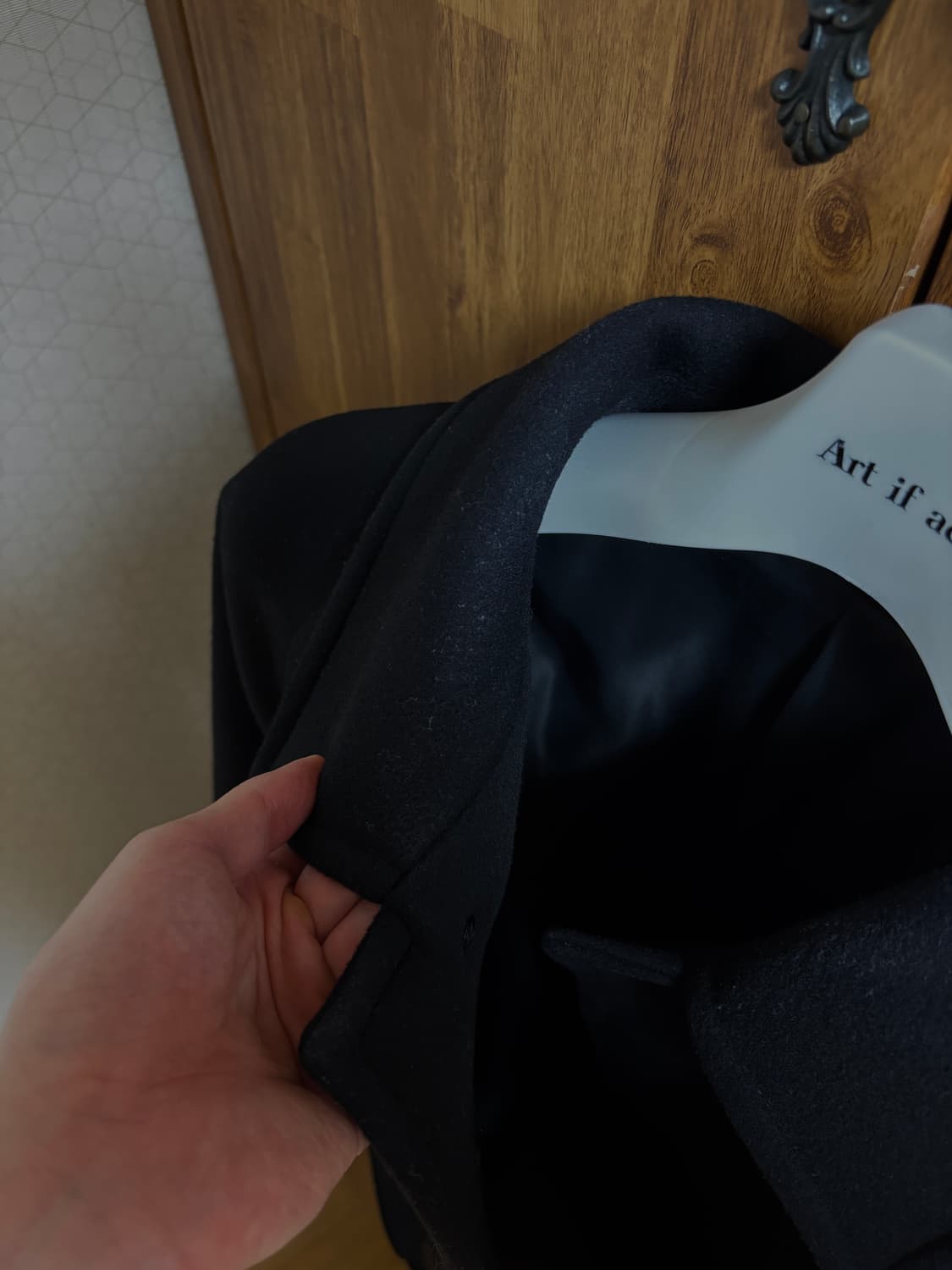 [L] 아트이프액츠 발마칸 코트 (블랙) 상품이미지7