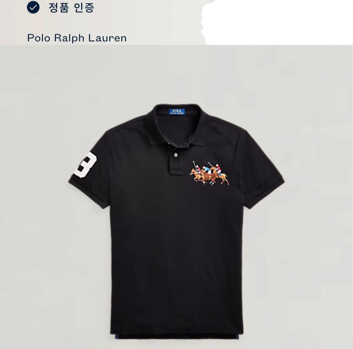 폴로 빅포니 트리플포니 카라티 블랙 반팔 상품이미지4