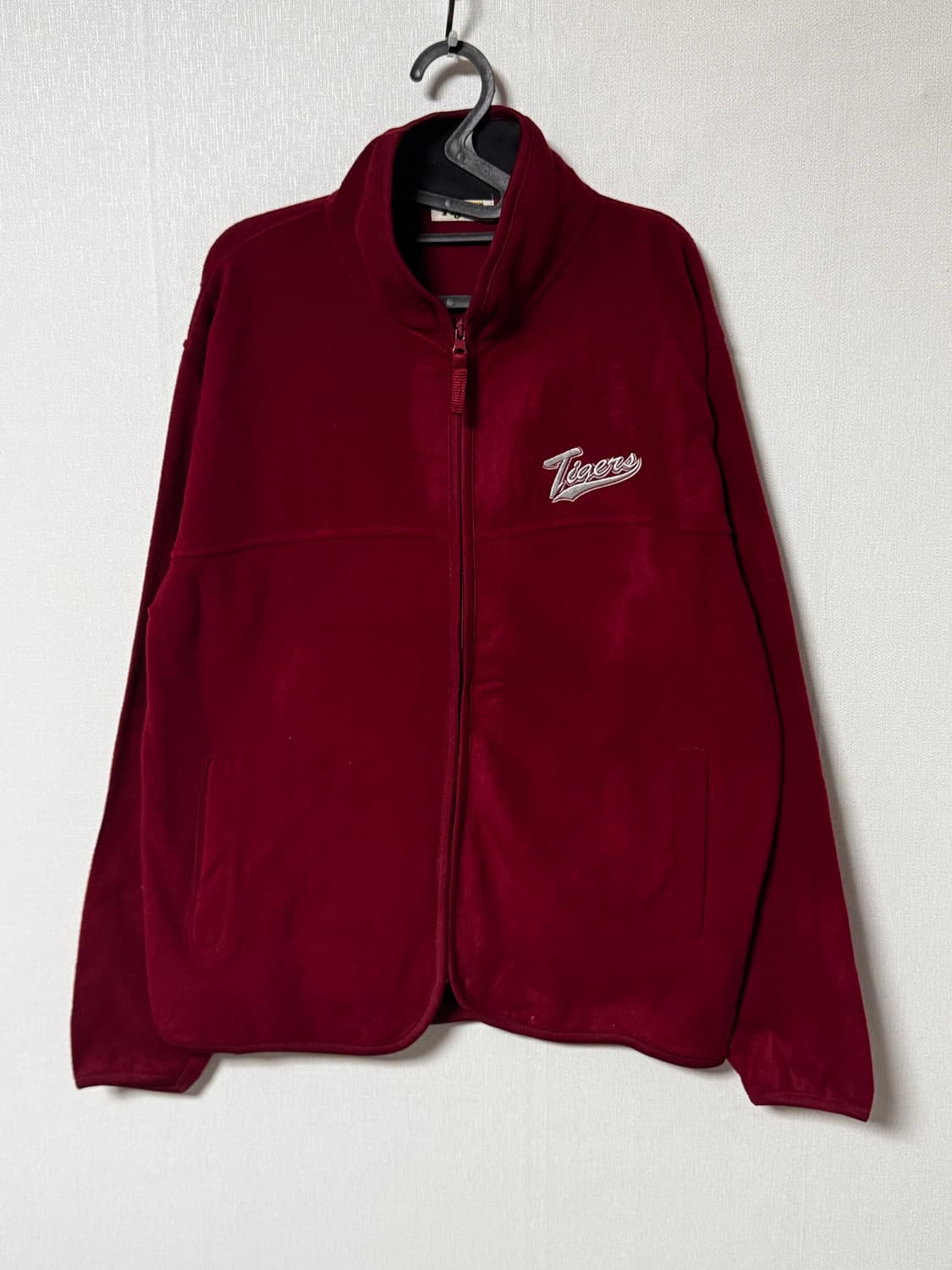 한신타이거즈 버건디 기모 후리스 자켓 상품이미지2
