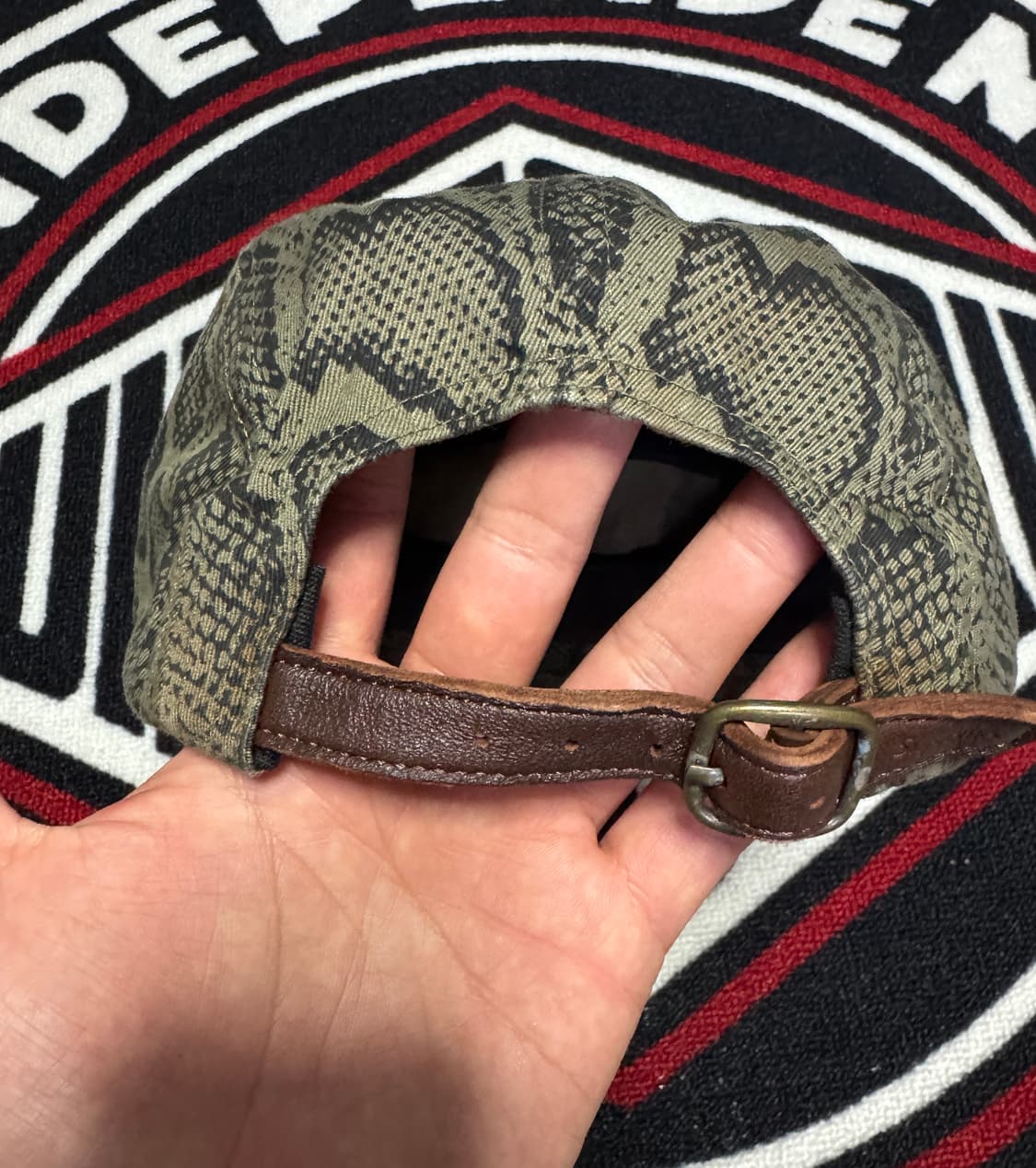 슈프림 워시드 치노 트윌 캠프캡 스네이크 레드 박스 로고 상품이미지5