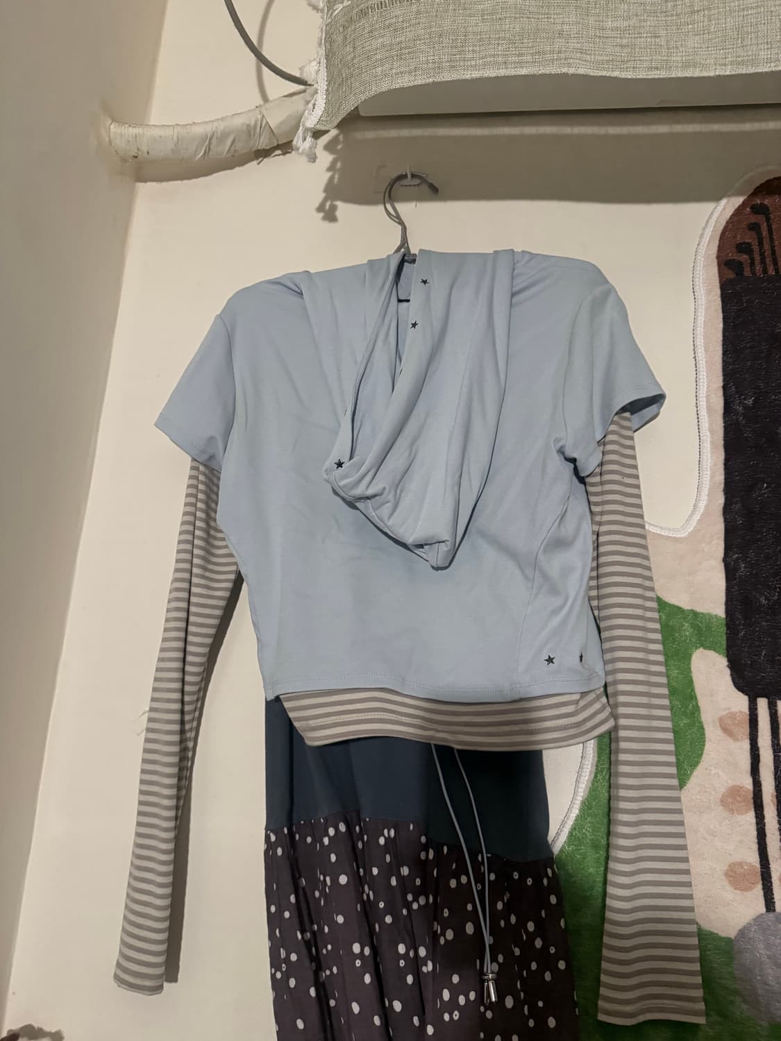 뚜오미오 레이어드 후드 베이비 블루 m 상품이미지6