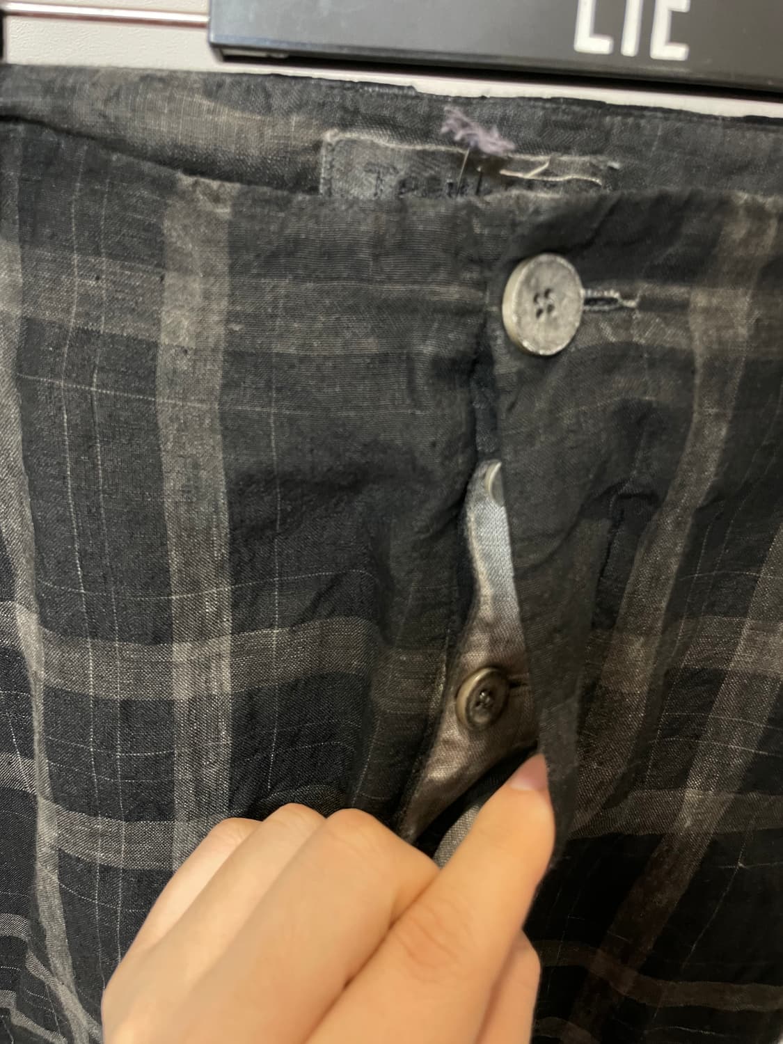 (M) Transit 트랜짓 린넨 체크 팬츠 상품이미지3