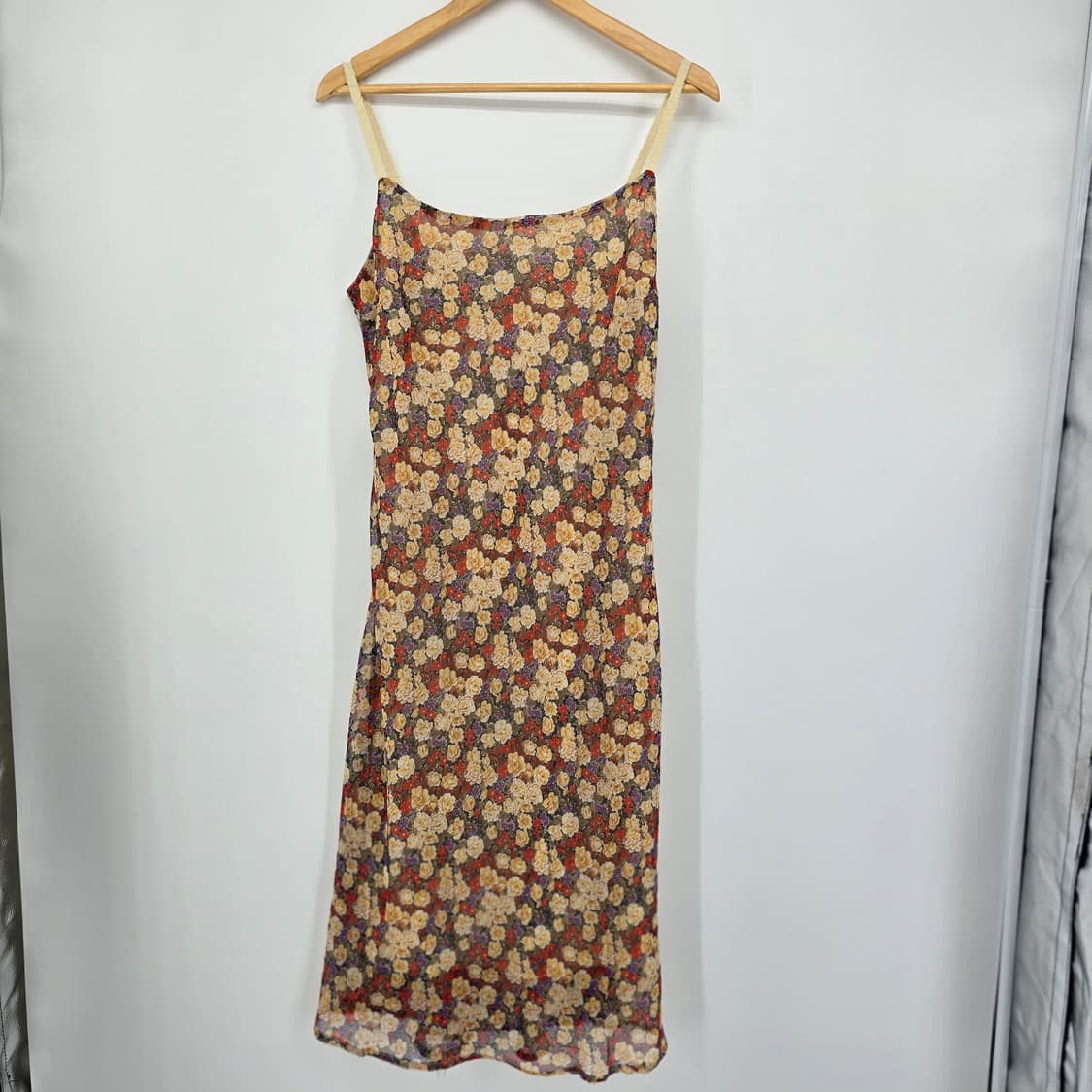 미국 빈티지 잔꽃무늬 롱 슬립 원피스 상품이미지1